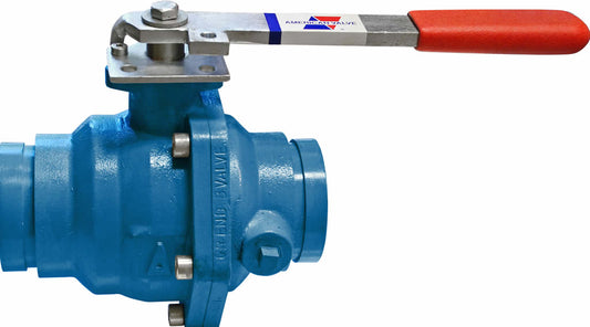 4" AMERICAN 3700V GROOVED CI EPOXYBALL VALVE